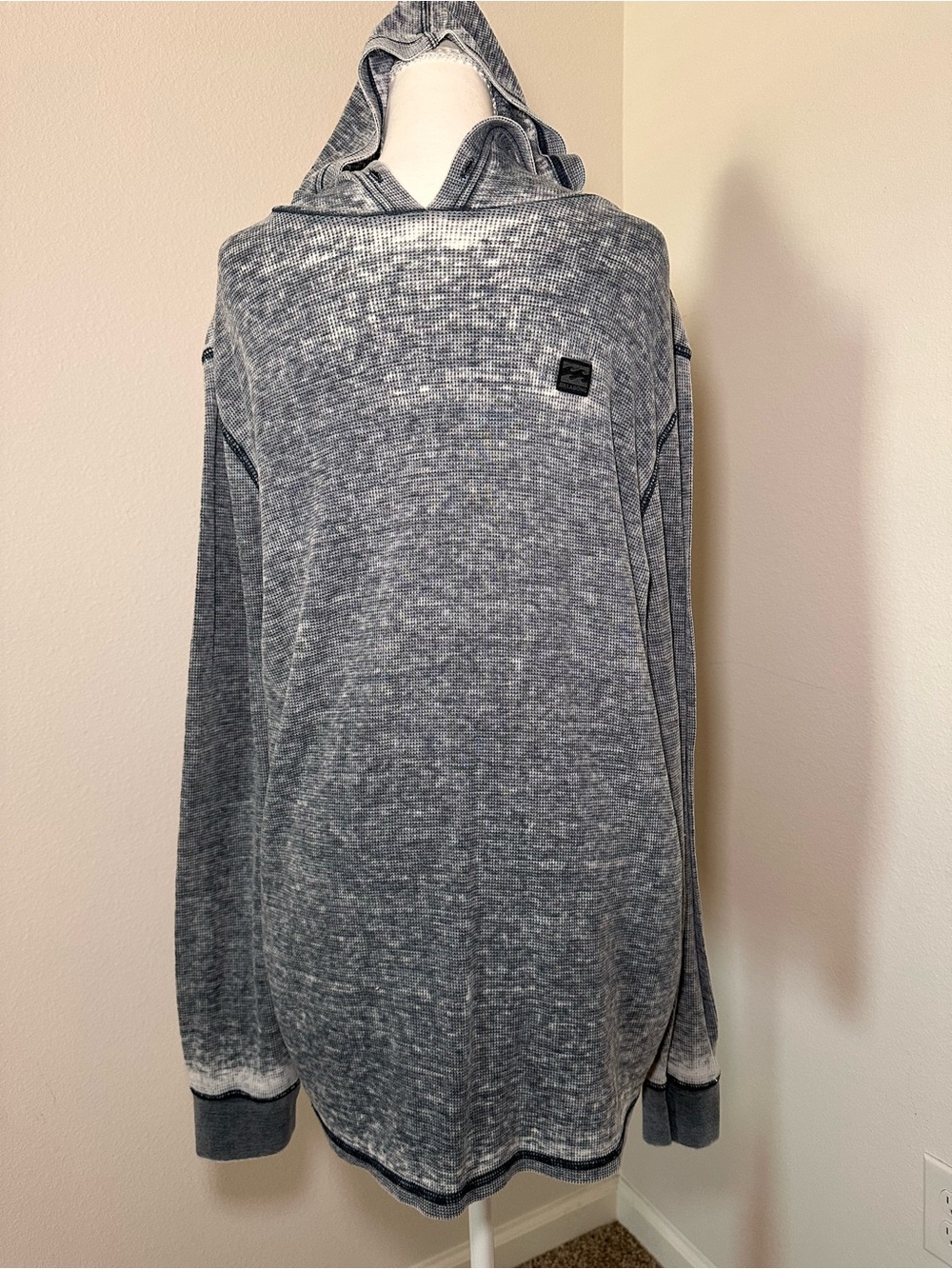 Men's Billabong Hooded Long-Sleeve Shirt - Heather Gray